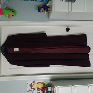 Peruvian Connection Maroon/Burgundy Trench Coat Sm